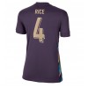 Damen Fußballbekleidung England Declan Rice #4 Auswärtstrikot EM 2024 Kurzarm